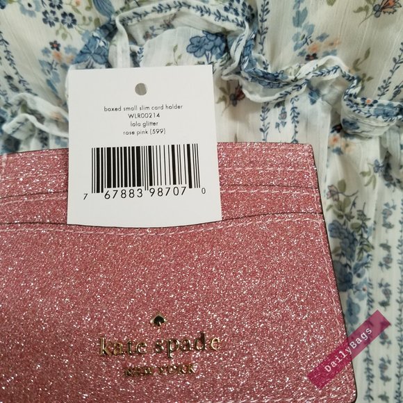 KATE SPADE SLIM CARD HOLDER ROSE PINK LOLA CREDIT - Picture 7 of 7
